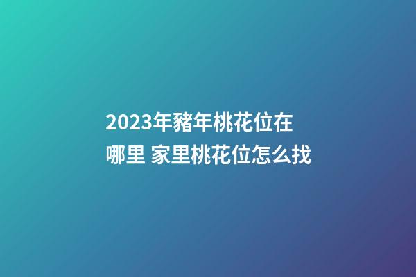 2023年豬年桃花位在哪里 家里桃花位怎么找